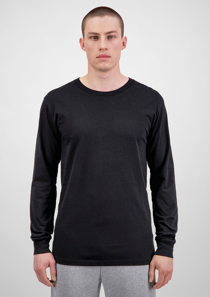 Mens Basis Long Sleeve Tee - Black