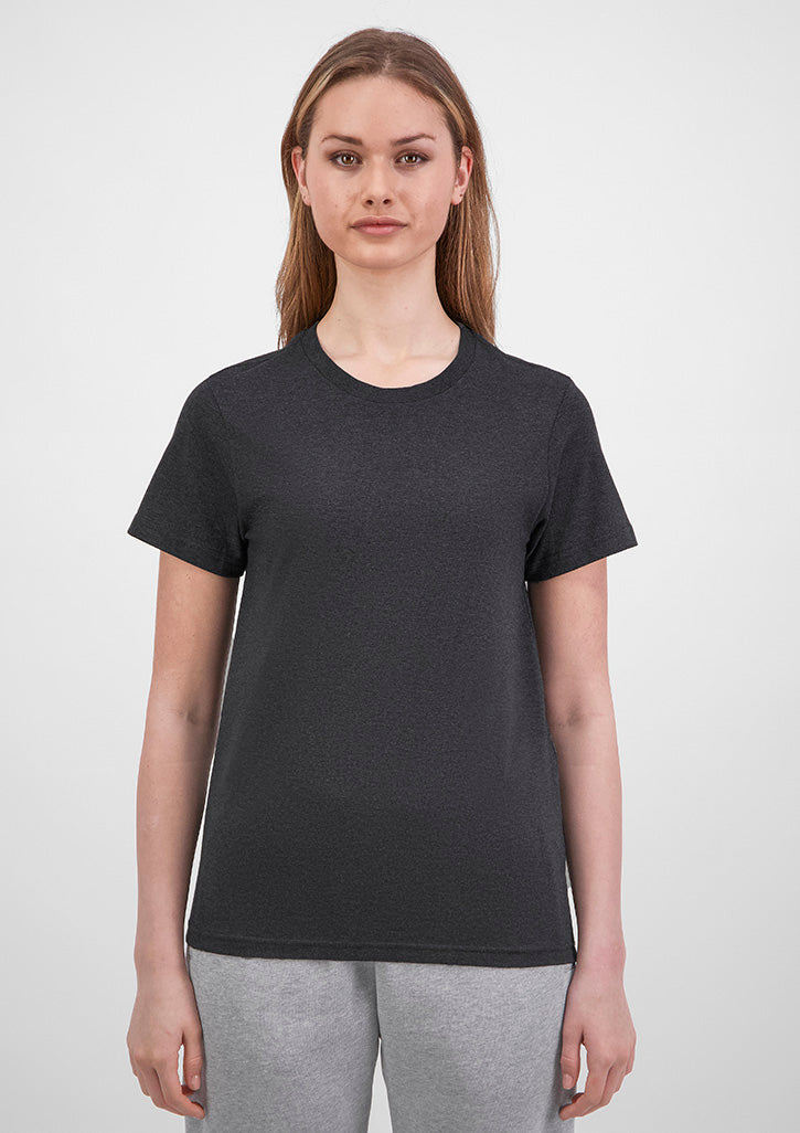 Womens Basis Short Sleeve Tee - Charcoal Marle