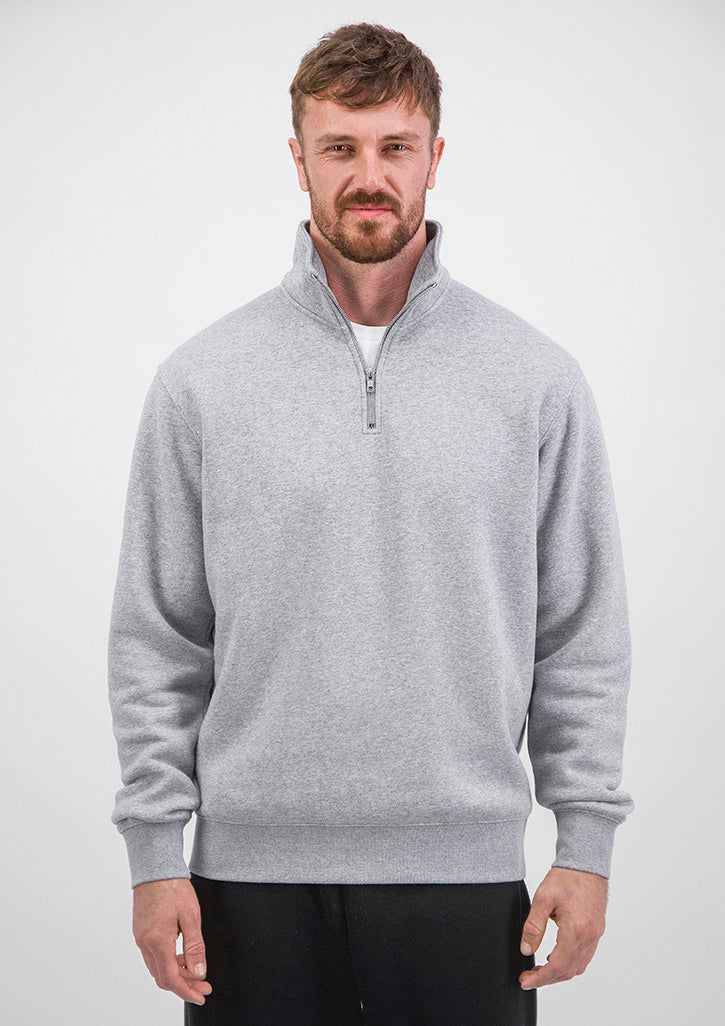 Mens Everyday 1/4 Zip - Grey Marle
