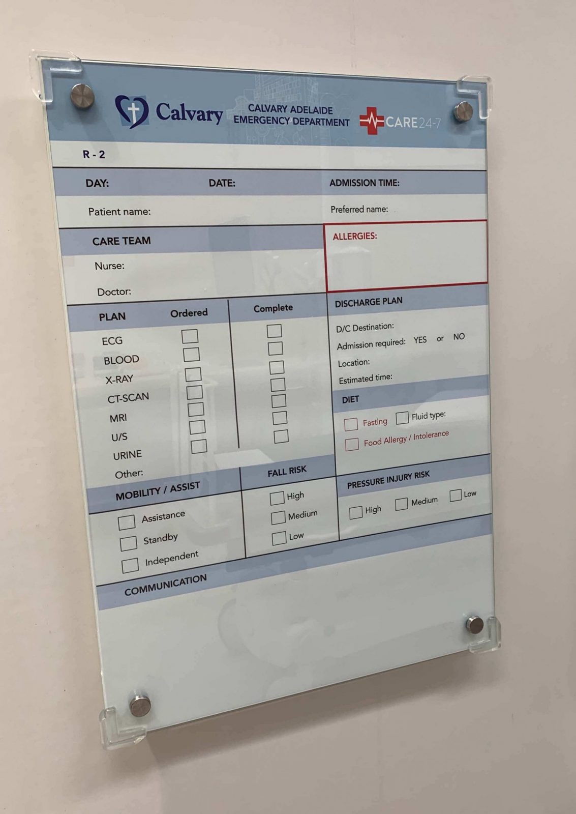 Calvary hospital signage