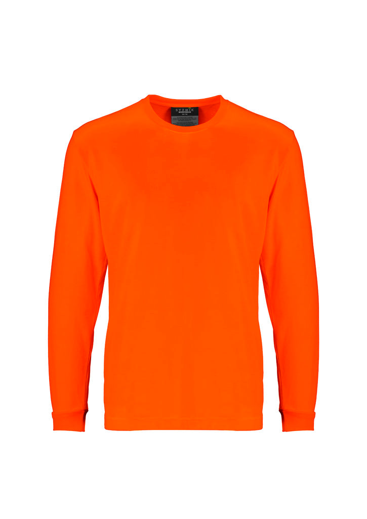 Mens Hi Vis Long Sleeve Tee - Orange