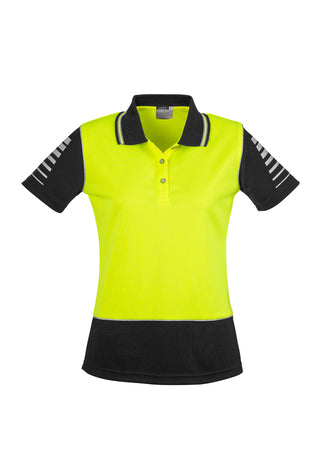 Womens Hi Vis Zone Polo - Yellow/Black