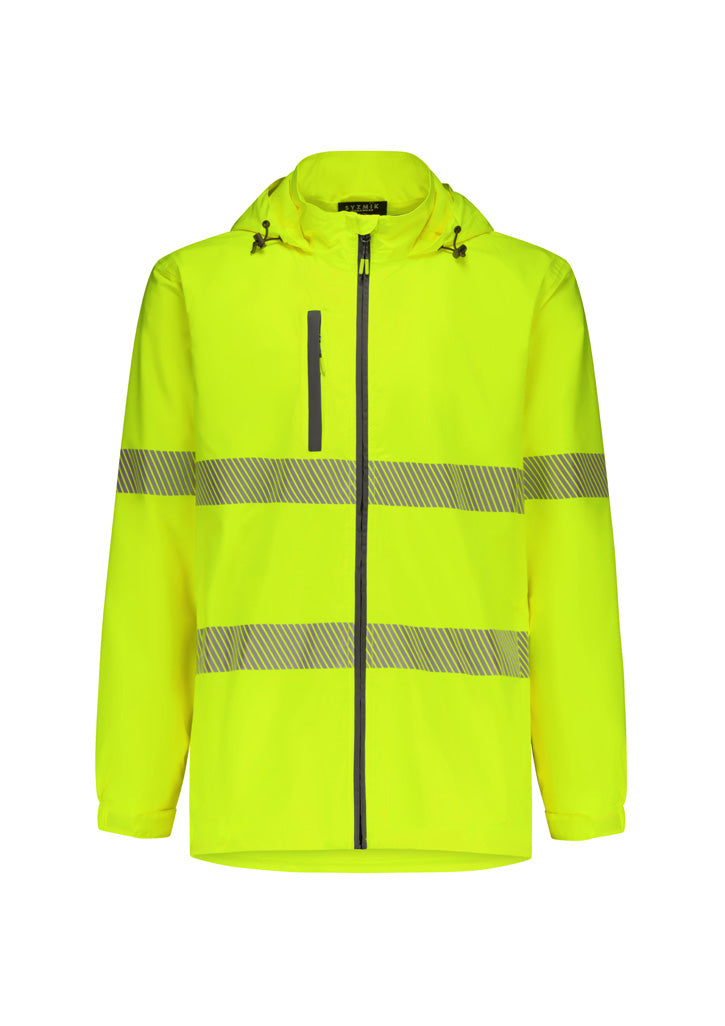 Unisex Super Light Segmented Tape Packable Rain Jacket - Yellow