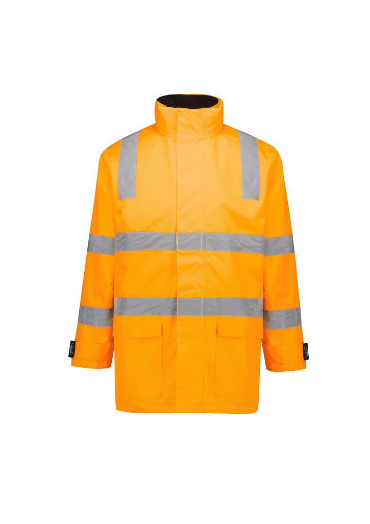 Unisex Hi Vis VIC Rail 4 In 1 Waterproof Jacket - VIC Rail Orange