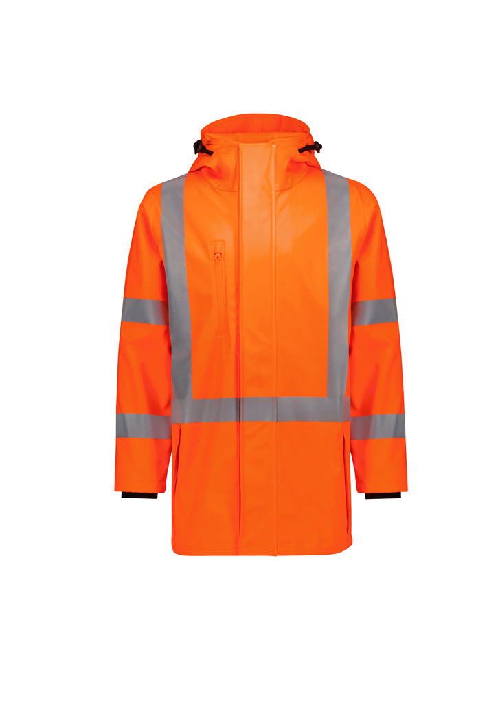 Mens Hi Vis X Back Heavy Duty Waterproof Jacket - Orange
