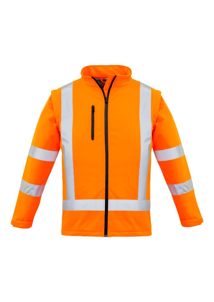Womens Hi Vis NSW Rail X Back 2 In 1 Softshell Jacket - Orange