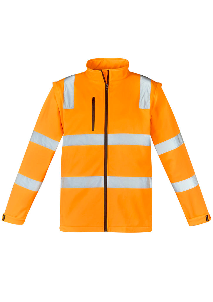 Unisex Hi Vis VIC Rail 2 In 1 Softshell Jacket - Vic Rail Orange