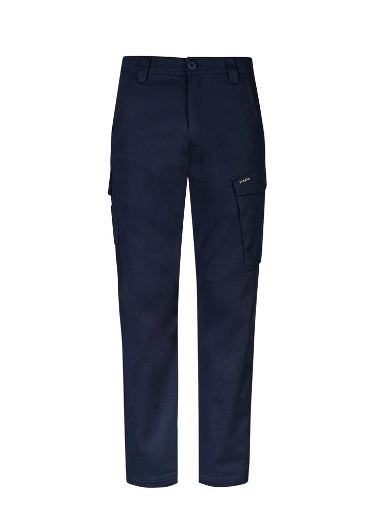 Mens Essential Basic Stretch Cargo Pant - Navy