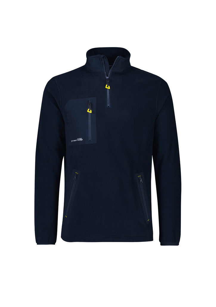 Unisex Streetworx Lightweight 1/4 Zip Polar Fleece - Navy