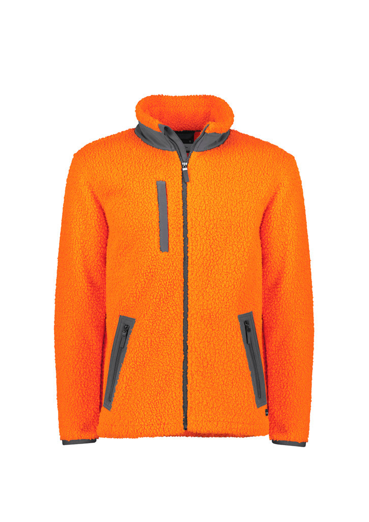 Unisex Streetworx Full Zip Sherpa Fleece - Orange