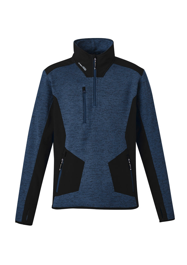 Unisex Streetworx Reinforced Knit 1/2 Zip Pullover - Navy