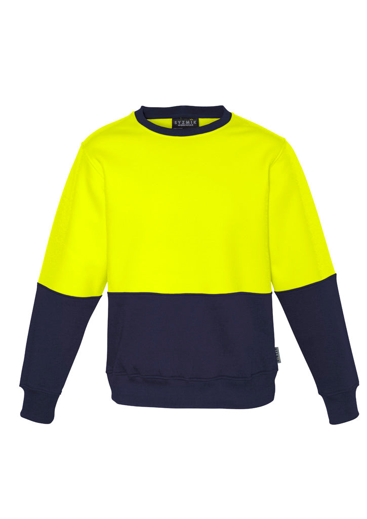 Unisex Hi Vis Crew Sweatshirt - Yellow