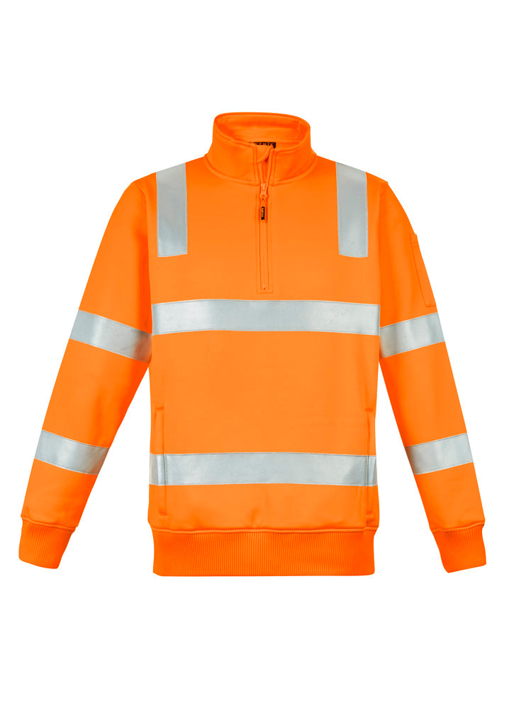 Unisex Hi Vis VIC Rail 1/4 Zip Pullover - Vic Rail Orange