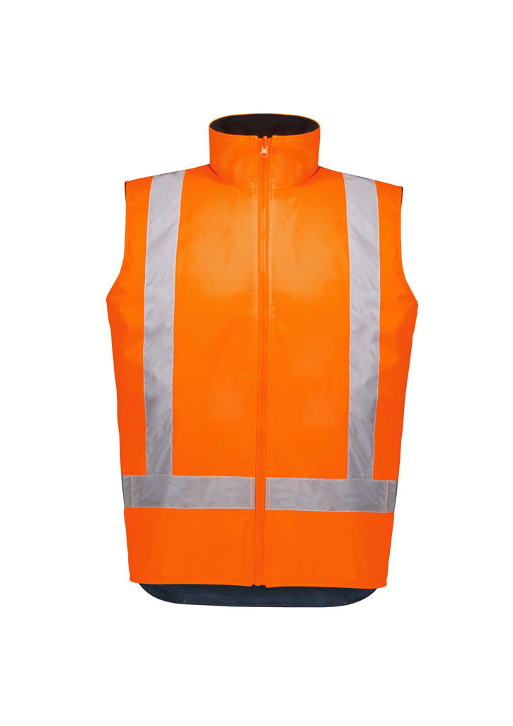 Unisex Hi Vis Waterproof Reversible Vest - Orange