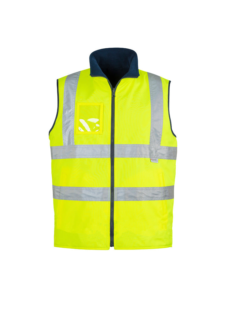 Mens Hi Vis Lightweight Waterproof Vest - Yellow