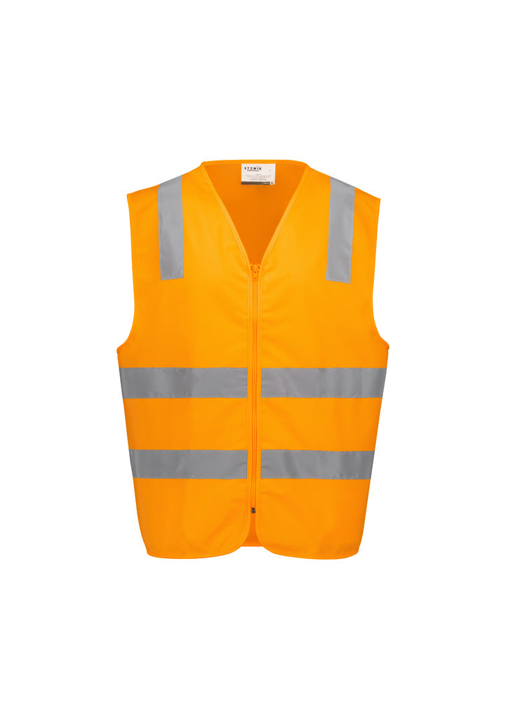Unisex Hi Vis VIC Rail Zip Vest - VIC Rail Orange