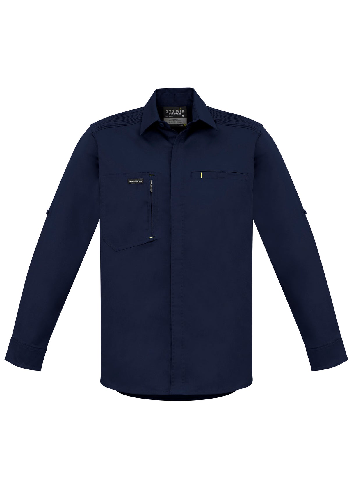 Mens Streetworx L/S Stretch Shirt - Navy