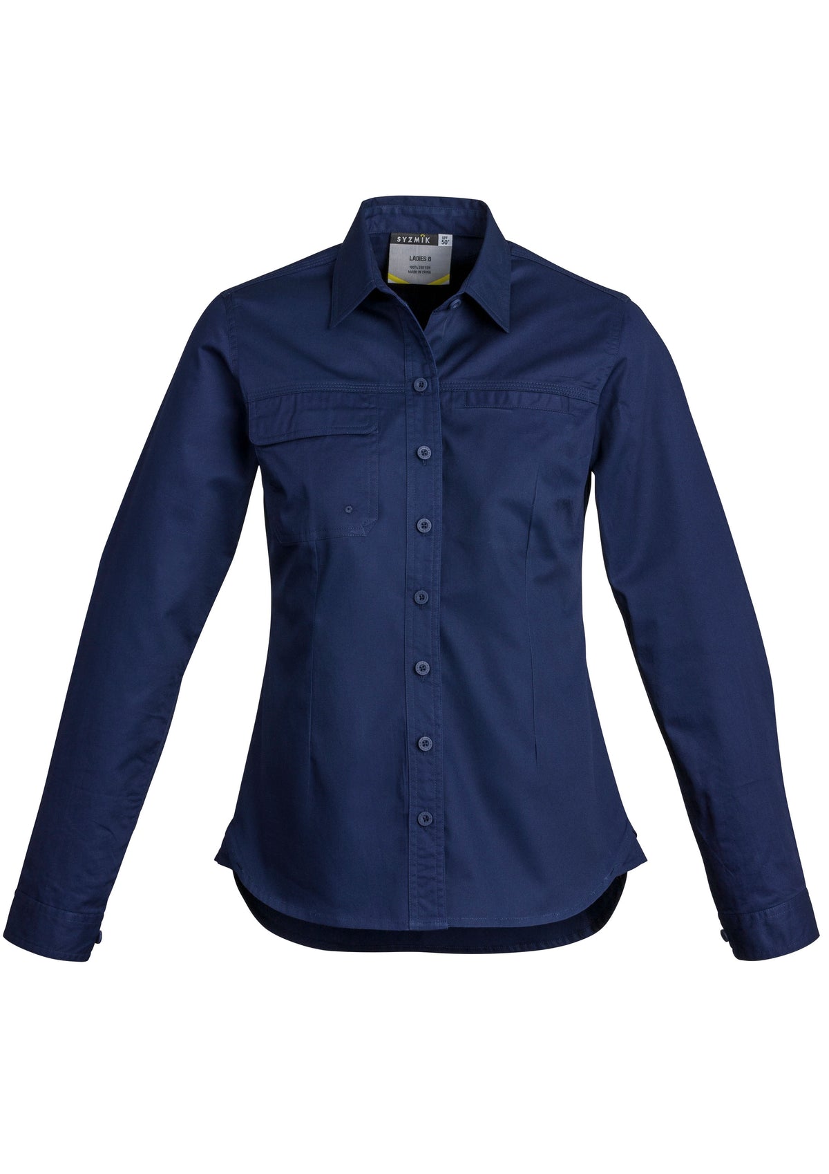 Womens Lightweight Tradie Long Sleeve Shirt - Blue
